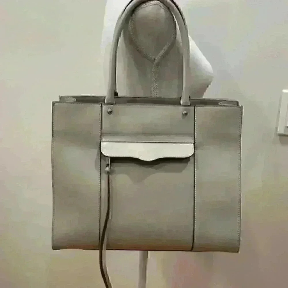 NWOT! Rebecca Minkoff Large Taupe MAB Tote - Saffiano Leather PRISTINE! - Picture 3 of 16